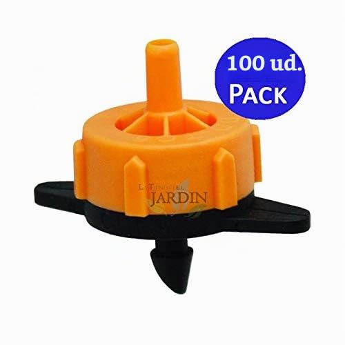 Suinga Tuberia Riego por Goteo 16mm 100 metros | 100 Gotero Autocompensante 2 Litros | Goteros para Riego por Goteo Jardin Tubo