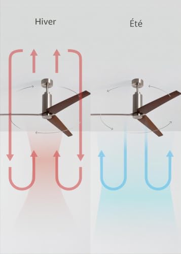 Wind Forma Ventilateur De Plafond Silencieux Ø152 Cm Avec Lumière D'ambiance Optionnelle - vue 6