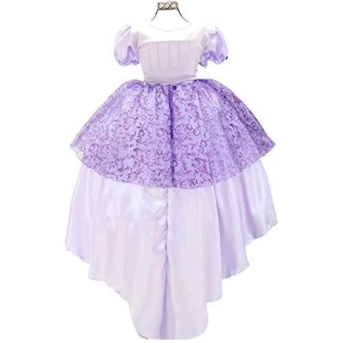 Vestido Infantil Fantasia Princesas Várias Cores e Tiara (M, CINDERELA)
