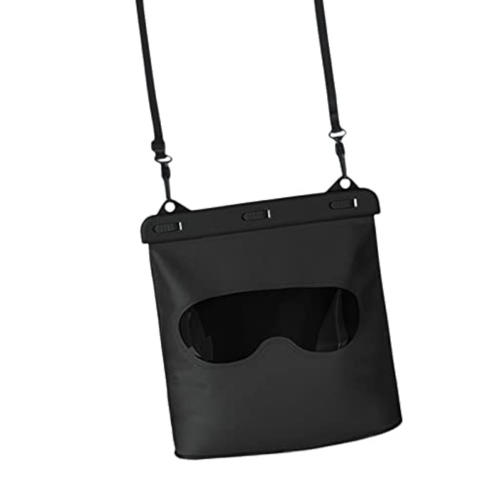 Waterproof Storage Bag Swimming Lightweight with Shoulder Strap for Rafting Black