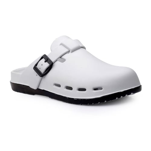 Image of Unisex Black Clogs with Adjustable Buckle Strap | Lightweight EVA Comfort Slip-On Sandals for Casual Wear & Outdoor Use