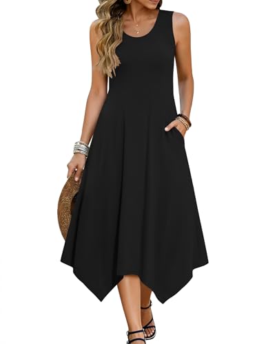 Women's casual sundress with pockets and hathem