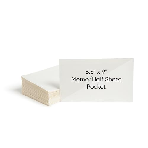 Poly Pockets Smead incoloros de 9 x 5-9/16 pulgadas con reverso autoadhesivo fuerte