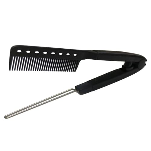 Toyvian Cepillo Alisador de Cabello Forma de V Peine Multiusos Compacto Negro Herramienta para Peinar y Alisar Material Resistente para Uso Diario Adecuado para Cuidado Personal