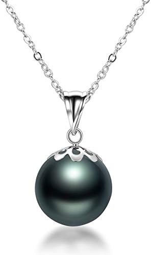 Tahitian Black Pearl Necklace 18K White 
