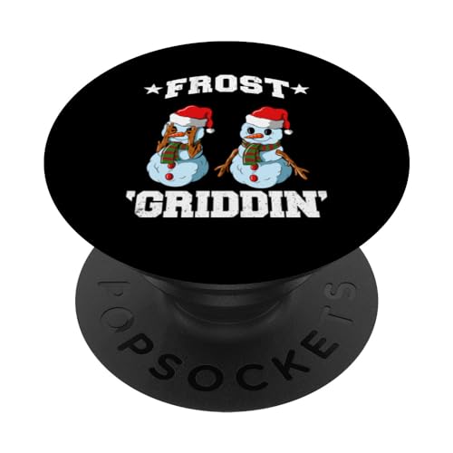 Christmas Snowman Griddy Dance Frost Griddin PopSockets Swappable PopGrip, Black