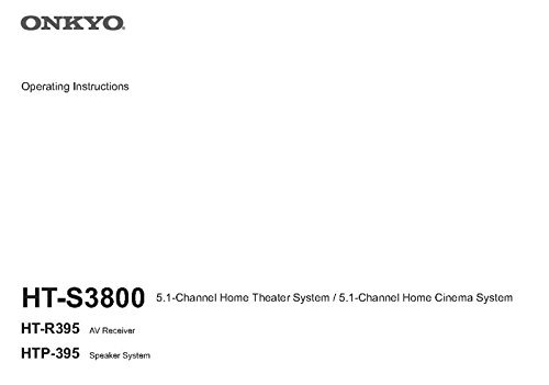 Instruction Manual for Onkyo Integra HT-R395 Receiver Owners ...
