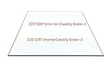 3mm Thickness 220/235mm Borosilicate Glass Bed for Creality Ender-3/3S 3D Printer Part mat Surface Heated Bed - (Size: 235x235mm)