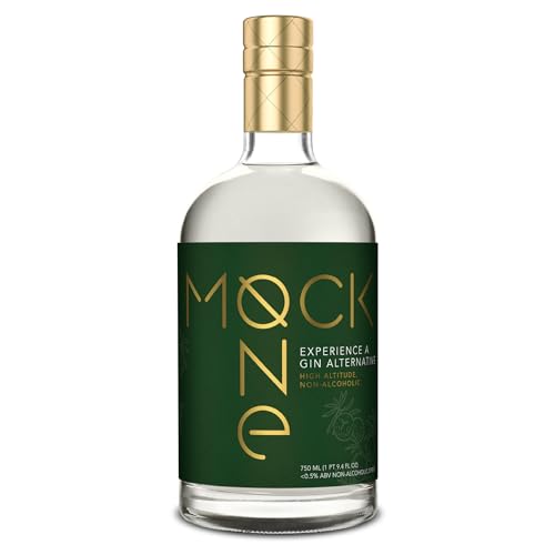MOCK ONE Non-Alcoholic Gin - Non Alcoholic Spirits for Alcohol-Free Drinks and Zero Proof Mocktails - Distillery Crafted Premium Alcohol Alternative - Made in the USA - 750ml (25.4 Fl Oz)