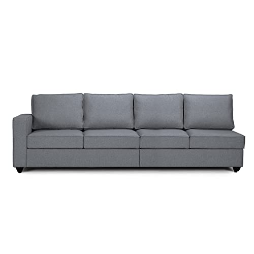 Image of Wakefit Sofa Set | 3 Year Warranty | Sofa 3 Seater, 3 Seater Sofa for Living Room, Wooden Sofa Set, 4 Seater + Right Aligned, Sofa for Living Room - Napper(Omega : Blue)