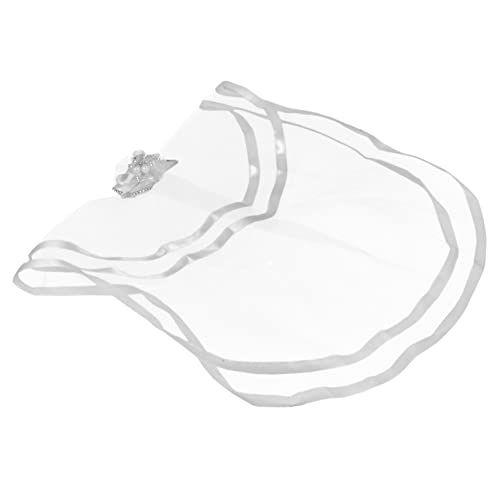 GANAZONO ペット用ウエディングベール 白色 ヘッドアクセサリー おしゃれな犬猫用花飾り かわいいペット用衣装に フォトシューティングや特別な日にも使用可能