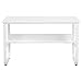 Betos Biurko, stolik pod komputer z półką, stół biurowy w kształcie litery U, do biura domowego, PC – stół w kolorze białym, 120 x 60 x 73 cm (dł. x szer. x wys.)