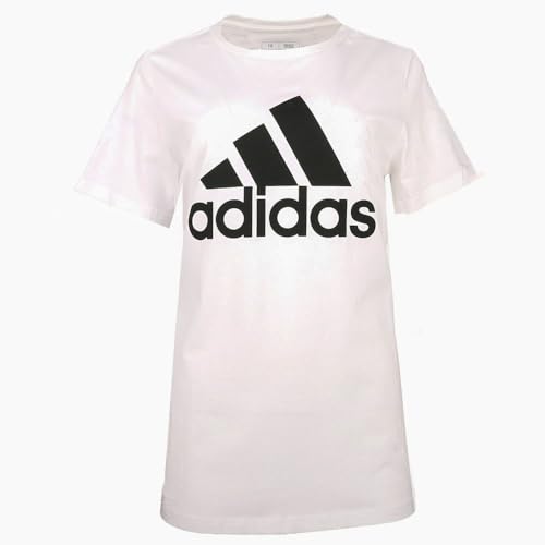 adidas Women's Plus Size Essentials Logo T-Shirt, White/Black, 2X