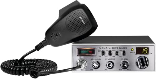 Image of Cobra 25 LTD AM /FM Professional CB Radio - Compact, Easy to Operate, with Dual-Mode Access, 4-Watt Output, Full 40 Channels, Adjustable Dynamike Control and PA Capability, Black (Pack of 6)