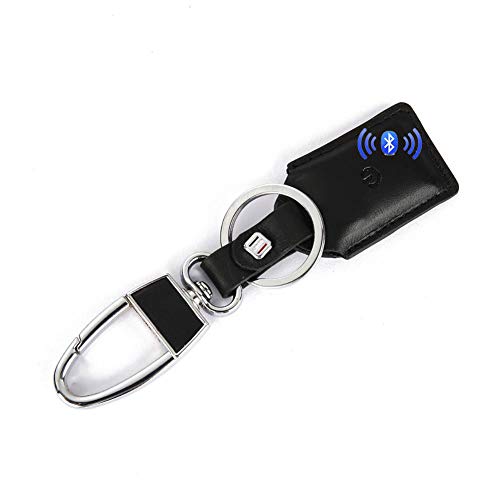 Smart LB Anti-Lost Cowhide Leather Key Ring, with Alarm, Bluetooth, Position Record (via Phone GPS) (Black)