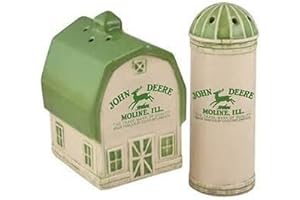 John Deere Logo Barn & Silo Salt and Pepper Set