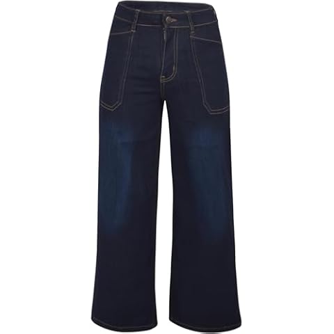 A2Z 4 Kids Girls Palazzo Jeans Dark Blue Cover