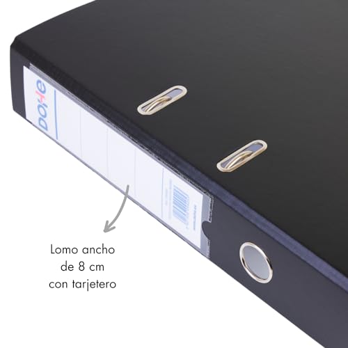 Dohe Archicolor - Módulo 2 archivadores, folio lomo ancho, color negro - imagen 3