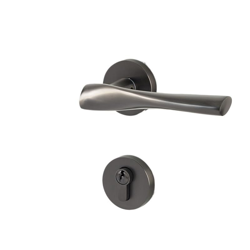 Serrure de porte intérieure magnétique en laiton fendu gris pour bois