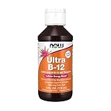NOW Foods Supplements, Ultra B-12, Liquid, 800 mcg Folic Acid, Cellular Energy Production*, 4-Ounce