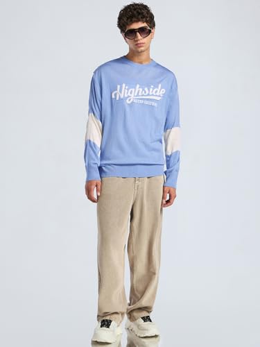 Image of Bewakoof Acrylic Men's Round Neck Sweater