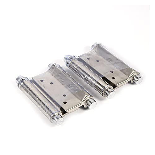 SBSSYVLMV Bisagras 2 uds 3 Pulgadas bisagra de Resorte Doble acción salón café Puerta abatible Acero Inoxidable Apertura Interior Exterior