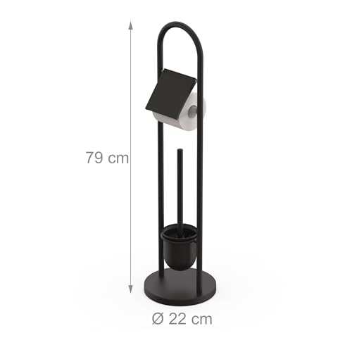 Ensemble WC Relaxdays pour une salle de bain moderne et ordonnée - 5
