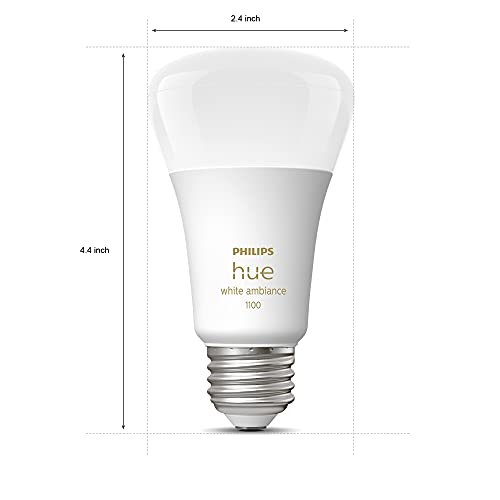 Philips Hue White 2-Pack A19 Led Smart Bulb, Bluetooth & Zigbee Compatible (Hue Hub Optional), Works With Alexa & Google Assistant – A Certified For Humans Device #TOP3
