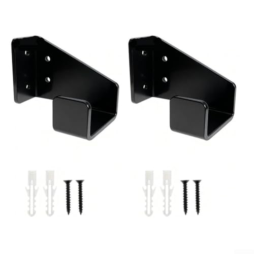 Metall-Kettensägen-Wandhalterung, robustes Design für Werkstatt und Garten, platzsparende Aufbewahrungslösung für Kettensägen und Arbeitswerkzeuge (2 Stück, schwarz)