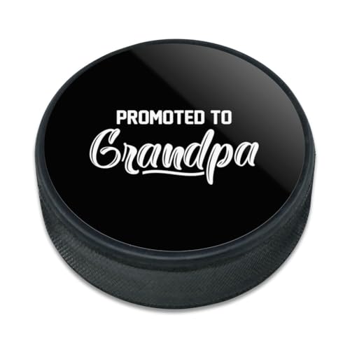 GRAPHICS & MORE Promoted to Grandpa Ice Hockey Puck