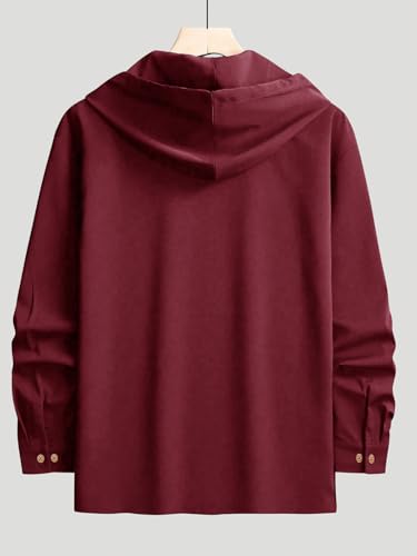 Image of Noble Monk Men's Relax Fit Hooded Shirt || Casual Wear for Men || Full Sleeve Shirts || Stylish Shirt for Men