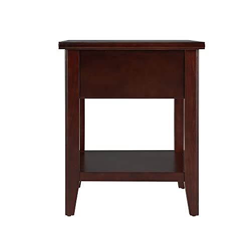 Image of Leick Home Laurent End Table, 24 inch, Chocolate Cherry
