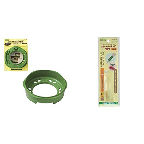 Clover フリーステッチングスタンド 12・18cm 57-408 & フリーステッチング針先 6本取り 57-419【セット買い】