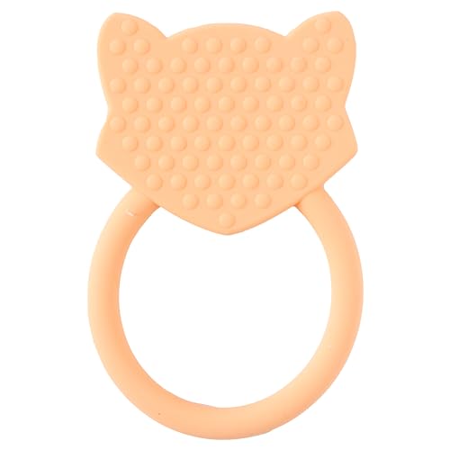 Image of C.R. Gibson 100% Food Grade Silicone Fox Baby Teether for Infants, 2.75 inch x 4.25 inch, Multicolor