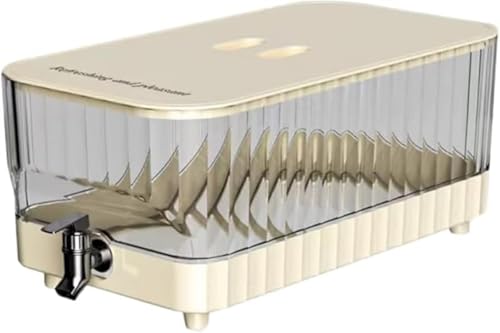 AOBOPO 冷蔵庫 ドリンクサーバー ドリンクサーバー 蛇口付き 麦茶ポット ジュースジャグ 冷水筒 冷蔵庫ポット 洗いやすい 耐熱 容量蛇口式飲料ディスペンサー 防漏透明 冷蔵庫収納可能 麦茶/アイスティー/ジュース用 広口易清掃