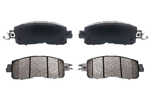 Image of Ceramic Front Brake Pads Set(D1650) Compatible With Select Nissan Altima 2013-2020, Nissan Leaf 2014-2017 Hardware Fit Included