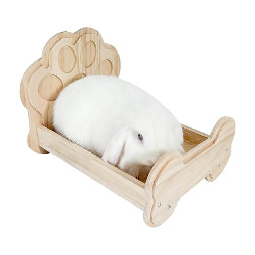 Cama plegable de conejo con soporte elevado y cojín suave lavable 8