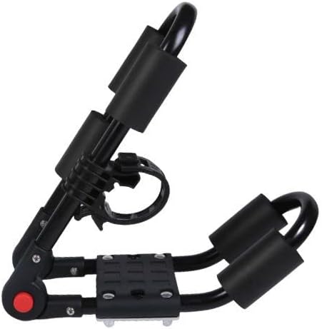 Kayak Roof Rack J-Style Foldable Premium Aluminum Car Roof Carrier with Paddle Holders for Kayaks, Canoes, SUPs Rooftop Mount on Car, SUV, Trunk, Vehicles(Black).