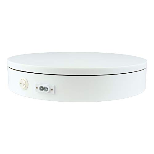 Prime-Spin Professional 360 Degree Electric Rotating Turntable for Photography, 12" Diameter, 100 lb Capacity. Automatic Revolving Platform ideal for 360 Degree Images, Product Display, Cake Display.
