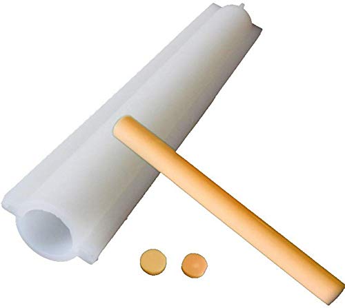 VIONNPPT Tube Silikonformen Seifenform Säulen-Kerzenformen IY lang Mousse Dessert Vorlage Backform, für Handgemachte Seife, Gelee, Pudding, Kuchen Backwerkzeuge (Runde)