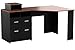 Bush Furniture Wheaton Office Desk, 60W, Antique Black/Hansen Cherry