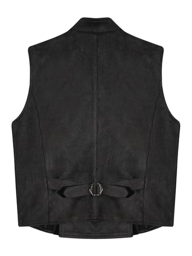 Boys Victorian Gothic Suit Vest Kids Medieval Steampunk Double Breasted Dressy Waistcoat Vest2