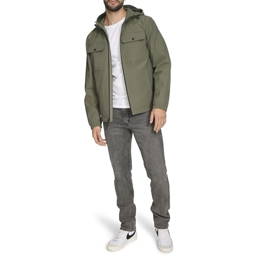 Image of Levi's Men's Hooded Waterproof Arctic Cloth Rain Jacket