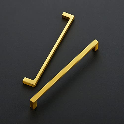 Image of Ravinte Brushed Brass Solid Pulls Cabinet Handles 7-1 /2 Inch 25 Pack | Solid Zinc, Slim Design, Mounting Screws Included, Kitchen Cabinet Hardware, For Cupboards, Dressers, Drawers