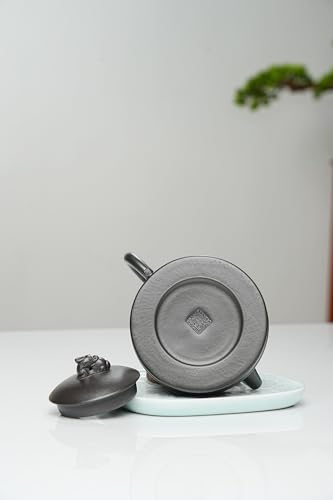 Image of Yixing Clay Teapot 10oz Handmade Zisha Tea Pot Chinese Kungfu Tea Set Kettle (Clay Black 9oz)