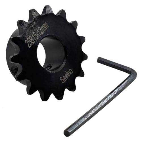 Pignon de chaîne à rouleaux #25 en acier trempé 1045 antirouille 12mm