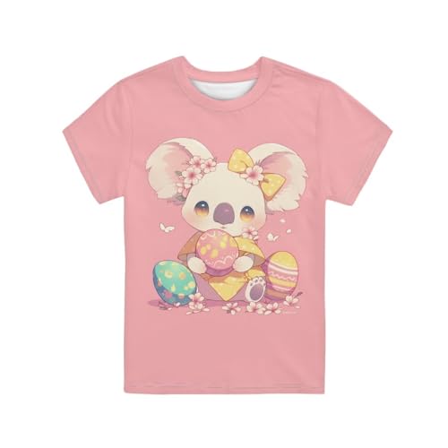 Image of Novelty 3D Graphic T Shirts for Kids Crew Neck Funny Animal Print Short Sleeve Girls Tshirts 3-16 Years