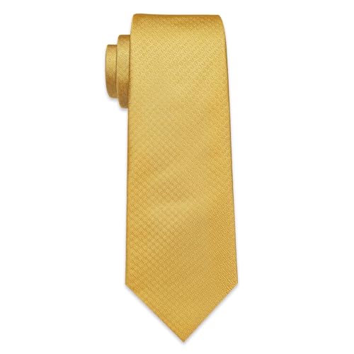 Image of YourTies Striped Ties for Men Classic Woven Silk Necktie with Handkerchief Cufflinks Set Formal Business Party Wedding