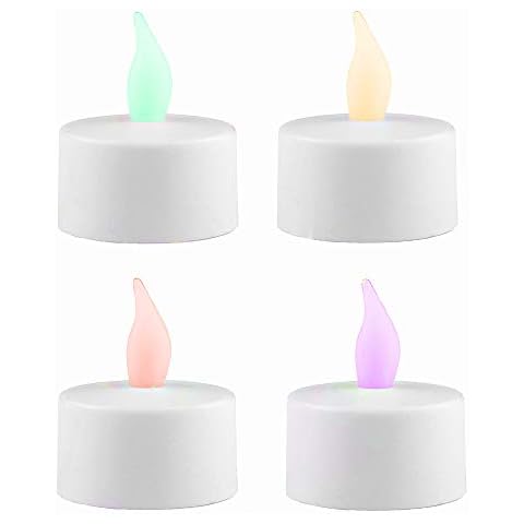Set of 4 MiniSun Colour Changing LED Tealights Cover