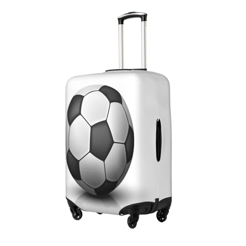 Soccer Ball White Luggage Cover for Suitcase, Suitcase Cover Protector Fit 18-21 Inch Luggage Travel Accessories, S2